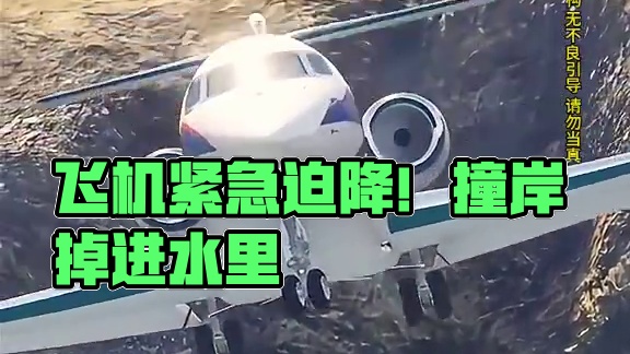 模拟器：飞机撞击岛屿掉进了水里#飞机