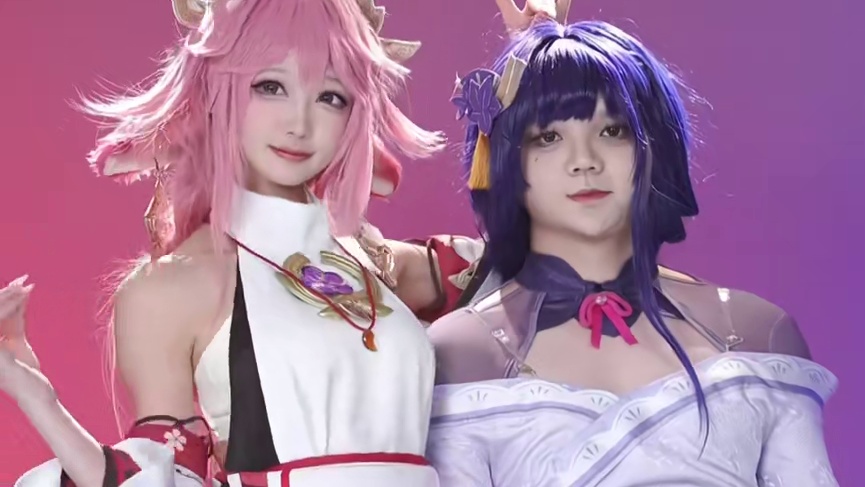 你们要的鸣神组 #二次元 #cos #原神 #雷电将军 #八重神子