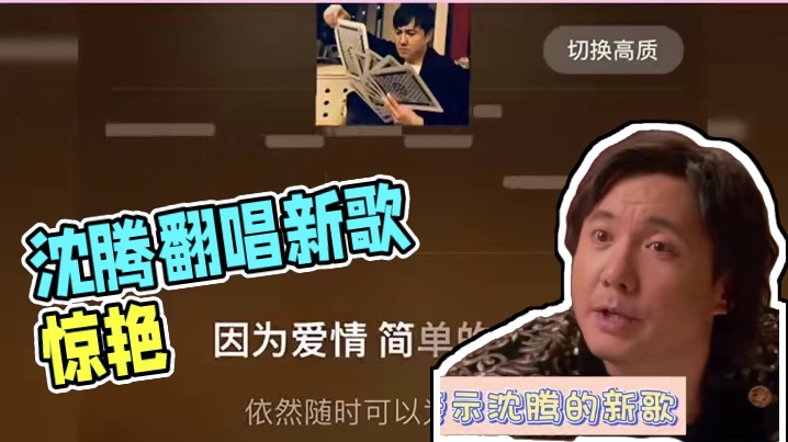 任何人没听过沈腾老师演唱的新歌我都会伤心的ok？  #沈腾  #翻唱  #因为爱情  #娱乐评论大赏