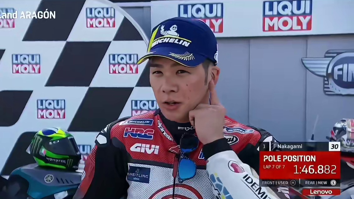 “GP组别22位车手中唯一的亚洲人，从初次进入 MotoGP到退役，中上贵晶用每一圈的拼搏书写了属于