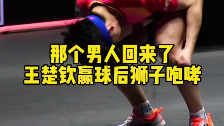 那个男人回来了，王楚钦赢球后狮子咆哮