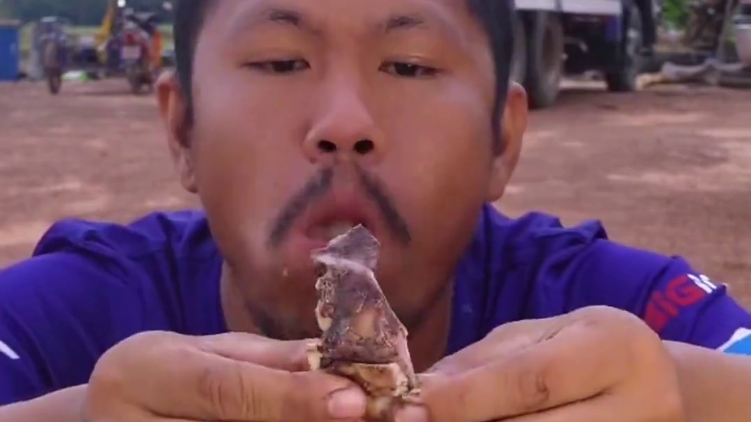 香米饭酸辣木瓜丝️碳烤大河鱼 #泰国美食 #户外美食 #泰国生活 #美食