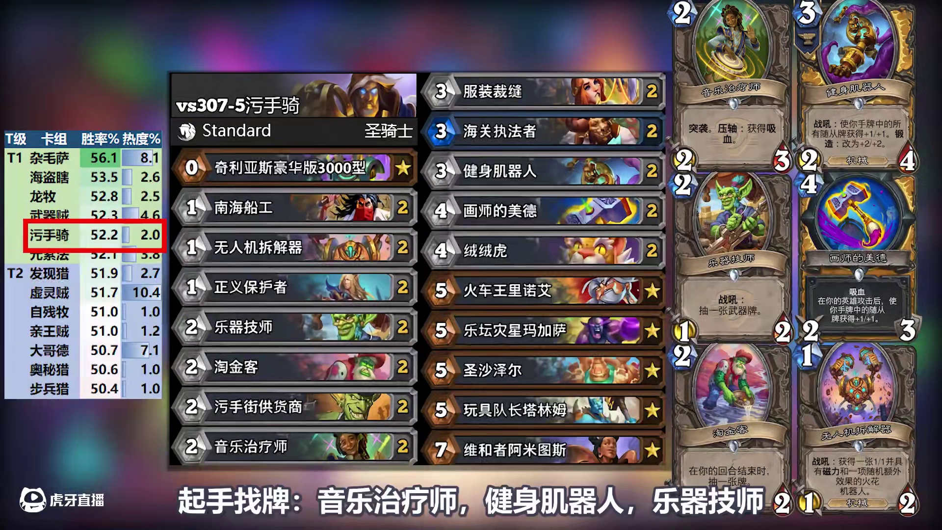 TOP13环境卡组，半周环境速览 #炉石传说 #深暗领域 #环境周报 #标准卡组 
1杂毛萨：
AA