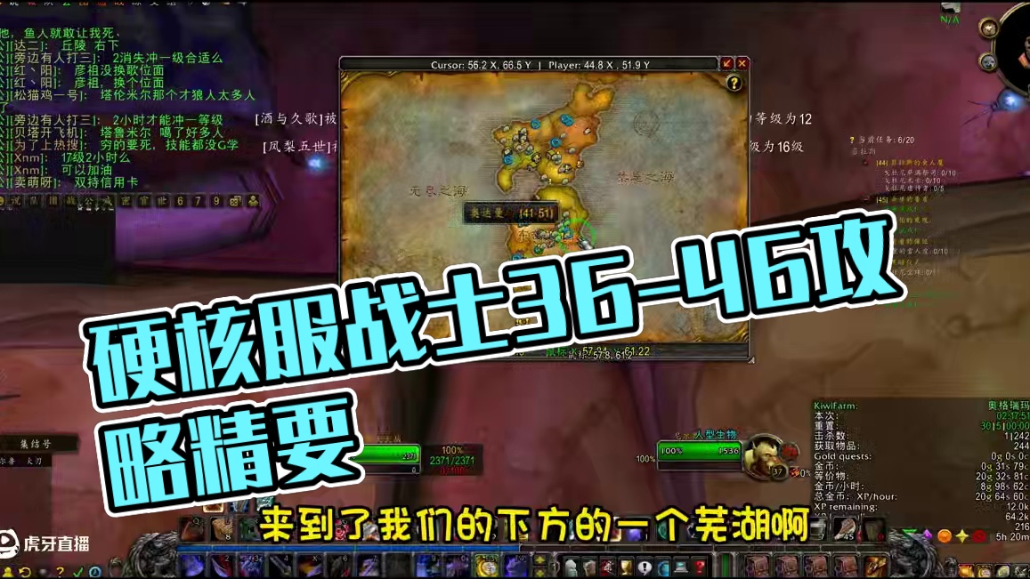 硬核服战士 36-46详细攻略 #魔兽世界 #猪秀天