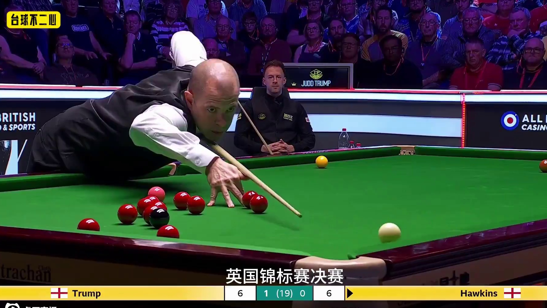 状态好的离谱！霍金斯上演变态准度，霸气组合球全场掌声如雷！ #2024斯诺克英锦赛 #特鲁姆普 #霍