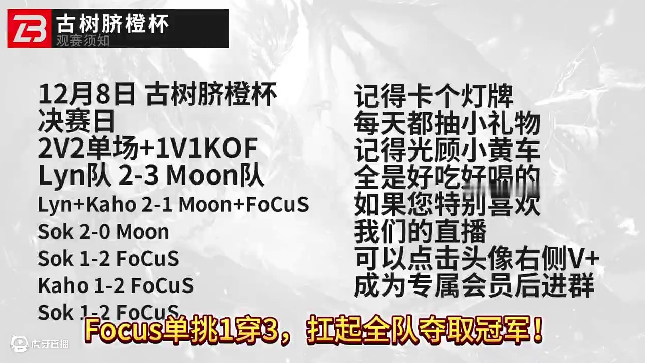 FoCuS一穿三率队夺冠！ 12月8日《古树脐橙杯》魔兽争霸赛总决赛战报！#魔兽争霸3 #大兴量贩 