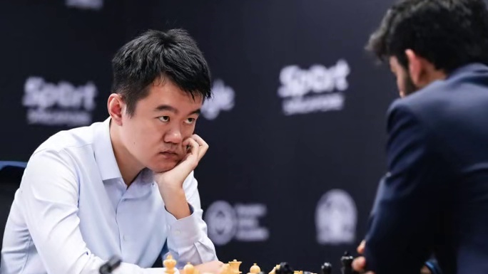 精彩！ 国际象棋世界冠军赛第12盘丁立人执白战胜古克什！ 世界冠军赛第12盘丁立人执白战胜古克什，将