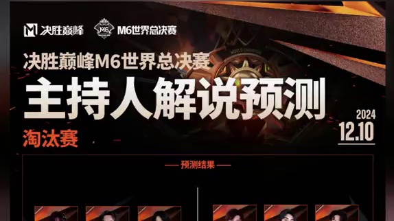 M6世界总决赛淘汰赛Day3主持人解说预测送上，大家觉得哪支战队赢面更大呢？在评论区留下你的答案吧。