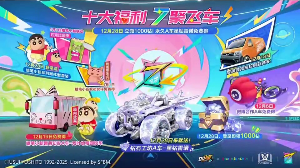 19号免费送蜡笔小新幻形A车!!