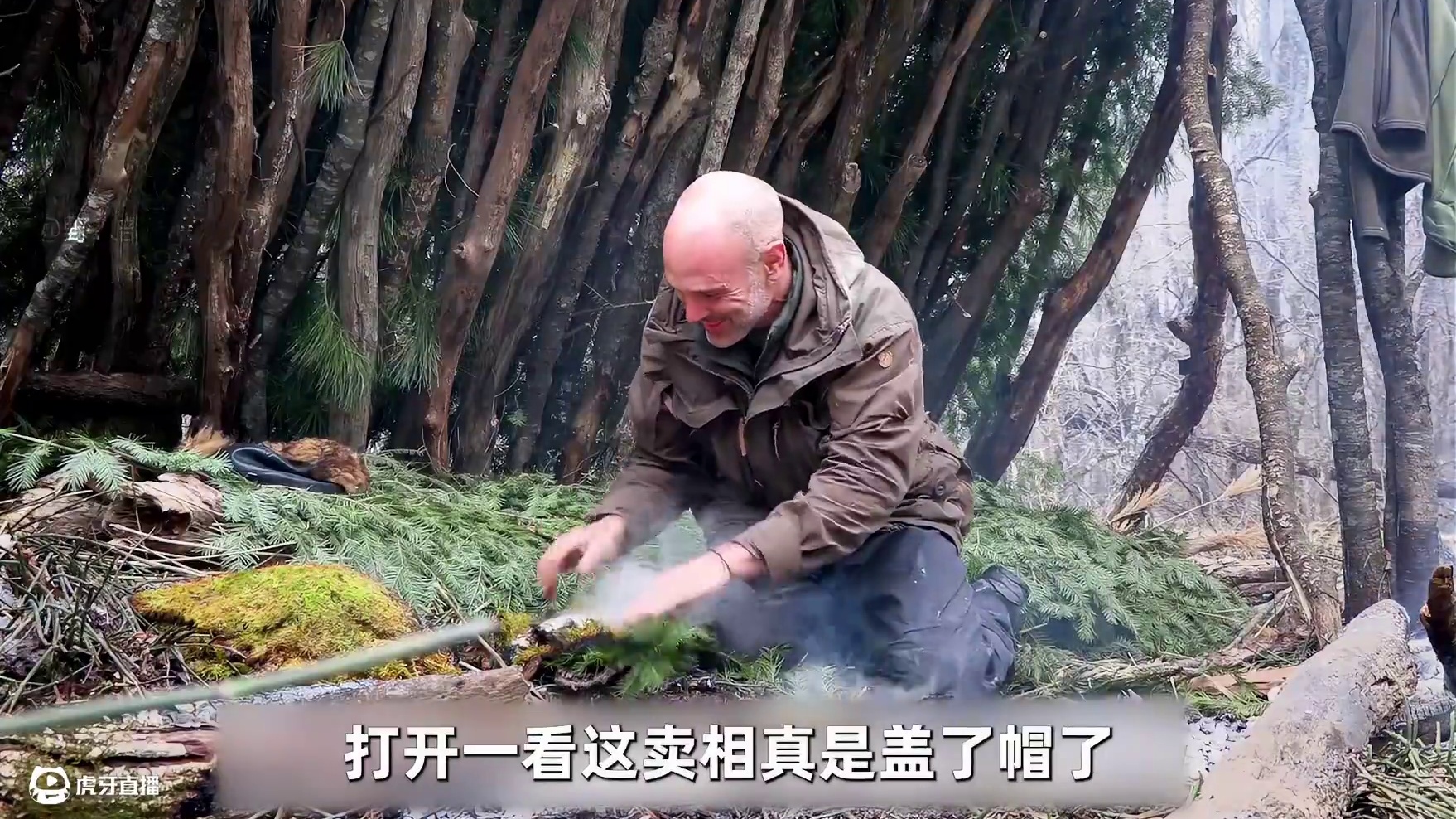 德爷来中国东北长白山挑战荒野，各种美食吃的不重样 #荒野求生 #野外生存 #户外 #单挑荒野水之章 