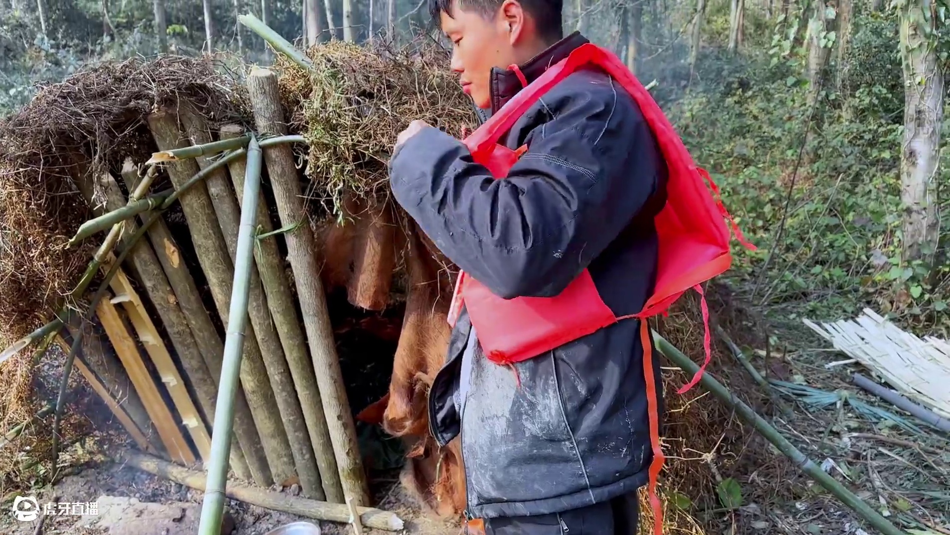 老六荒野  樟树营杯 荒野生存积分赛  第三天 资深钓鱼佬，脱钩了？#野外生存 #荒野求生 #真实户