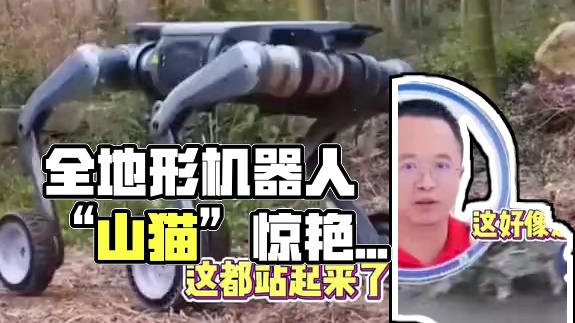 #未来中国 #AI季第一期 高能回顾~由展演人何祉润所介绍的全地形机器人“山猫”，不仅能翻跟斗，而且