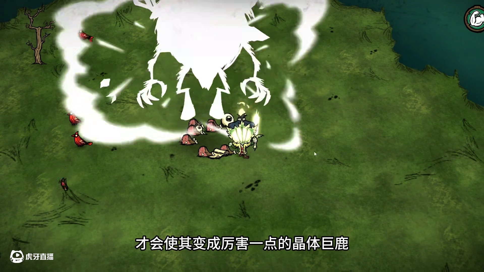 饥荒联机版：打两个晶体巨鹿获得三个火花柜 #饥荒 #游戏视频