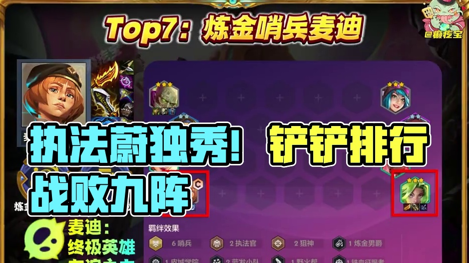 铲铲1月第2周七大阵容排行 执法蔚一枝独秀！转职拿了必有分#金铲铲之战双城传说2  #金铲铲之战  