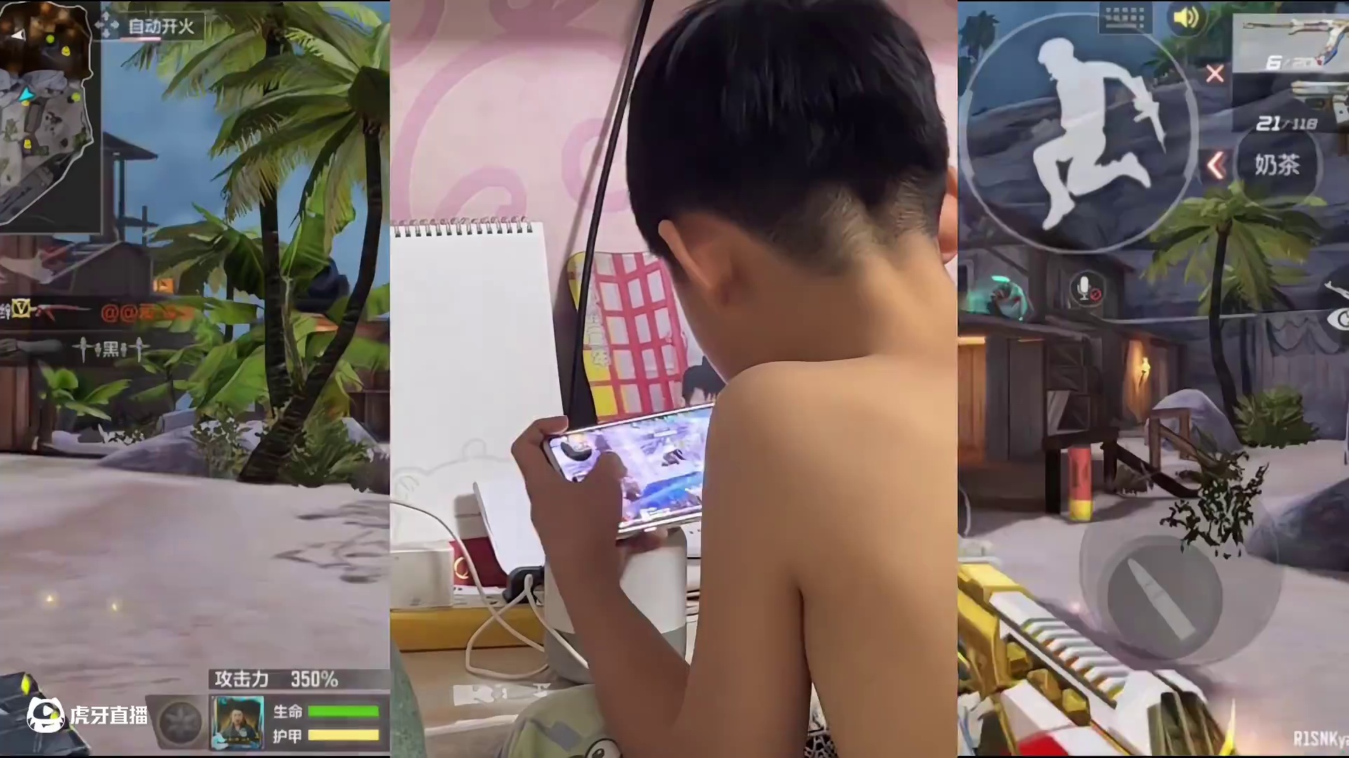 小孩哥生化模式激情四射自带BGM #弟弟打游戏给自己配背景音乐 #cf手游百闻封神录 #cf手游 #