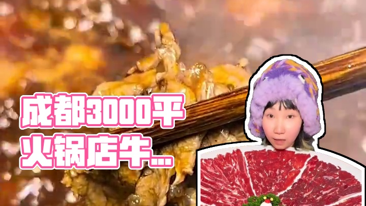头盘在火锅店里面走累了！3000平！真离谱！ #唯有美食可以治愈一切 #成都美食 #吃下这一口烟火气