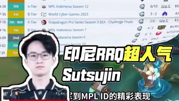决胜巅峰人物志：印度尼西亚赛区的超人气选手、唯一一位拥有国际奖杯的RRQ选手——Sutsujin。#