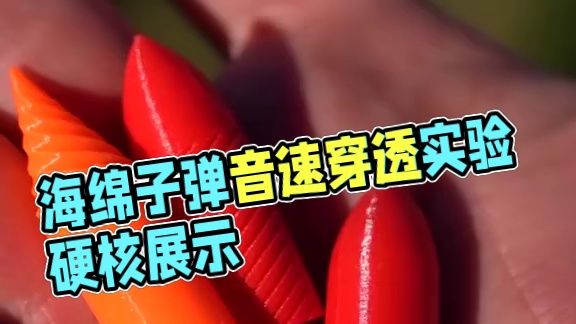 当海绵子弹达到音速，射出的瞬间威力有多大？场面太硬核了！ #涨知识 #科普一下