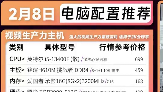 视频生产力的电脑怎么配？ 游戏兼顾视频生产力或者追求性价比的老哥 这套配置可以直接抄作业#电脑 #组