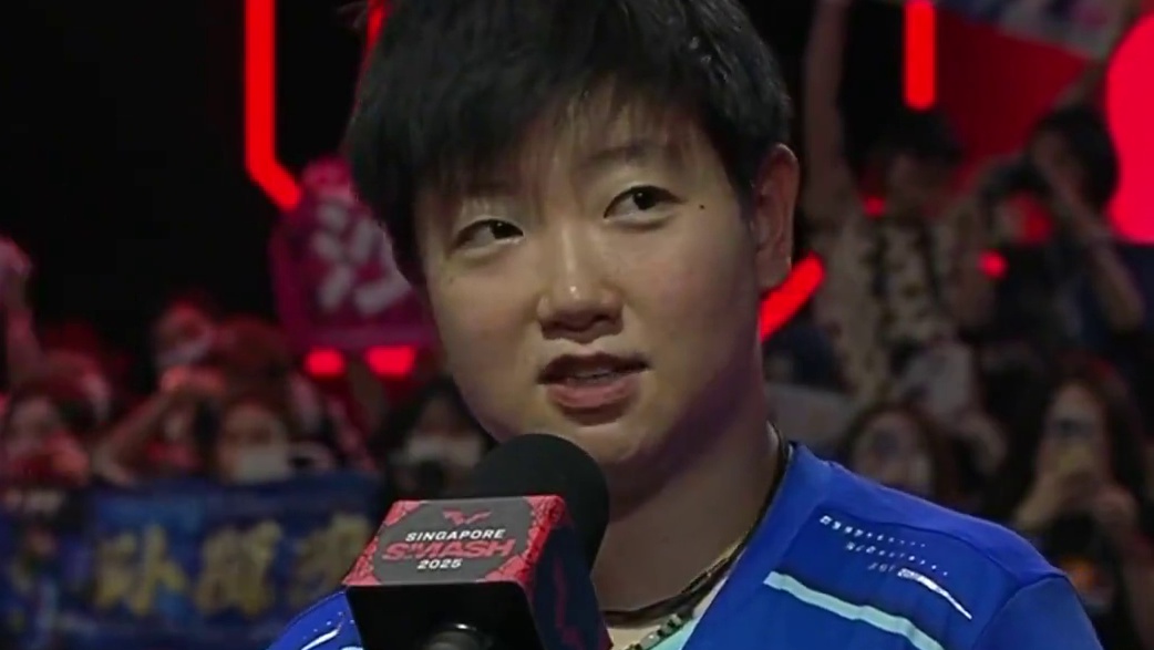 大满贯！孙颖莎赛后采访！ 