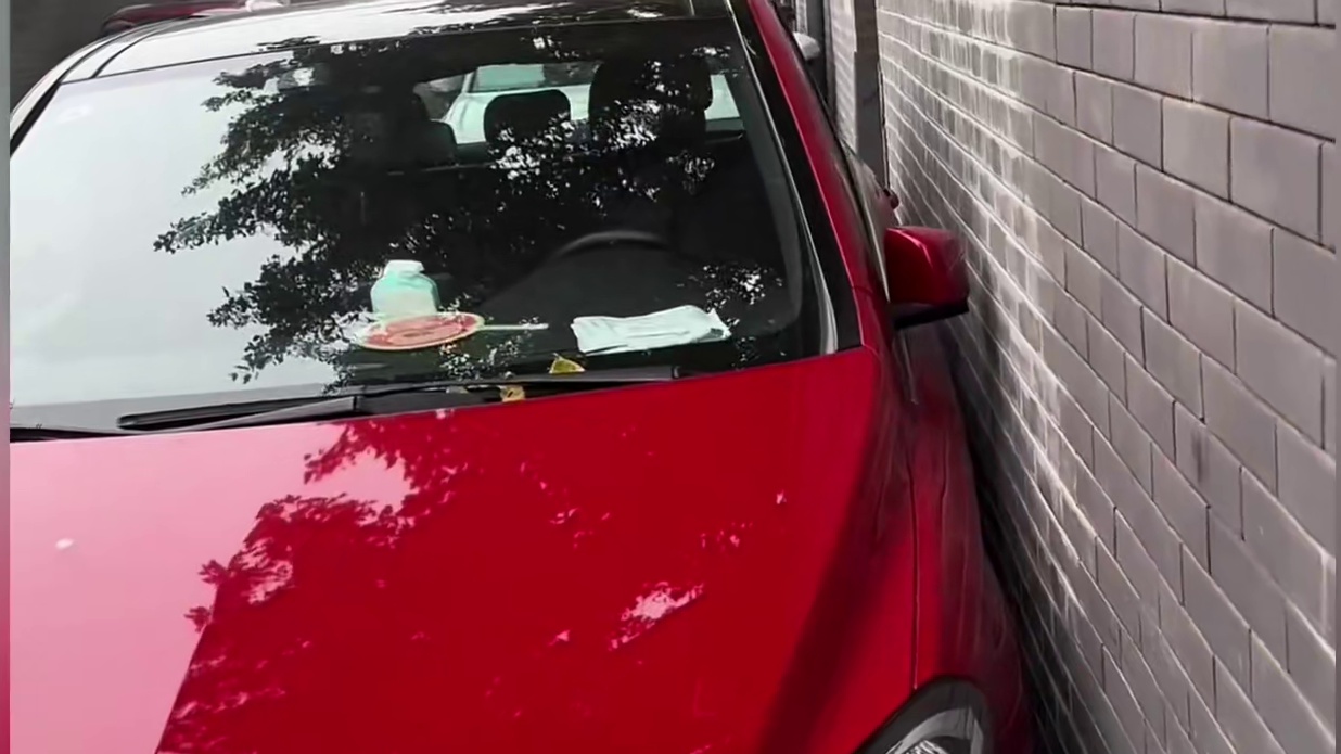 北京胡同停车有多极限！#北京胡同 #停车 #车技