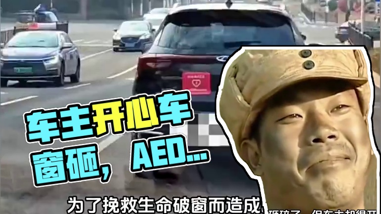 车窗被砸碎，车主却很开心？#内容启发搜索 #AED #每天一个用车知识 #道路救援 #急救