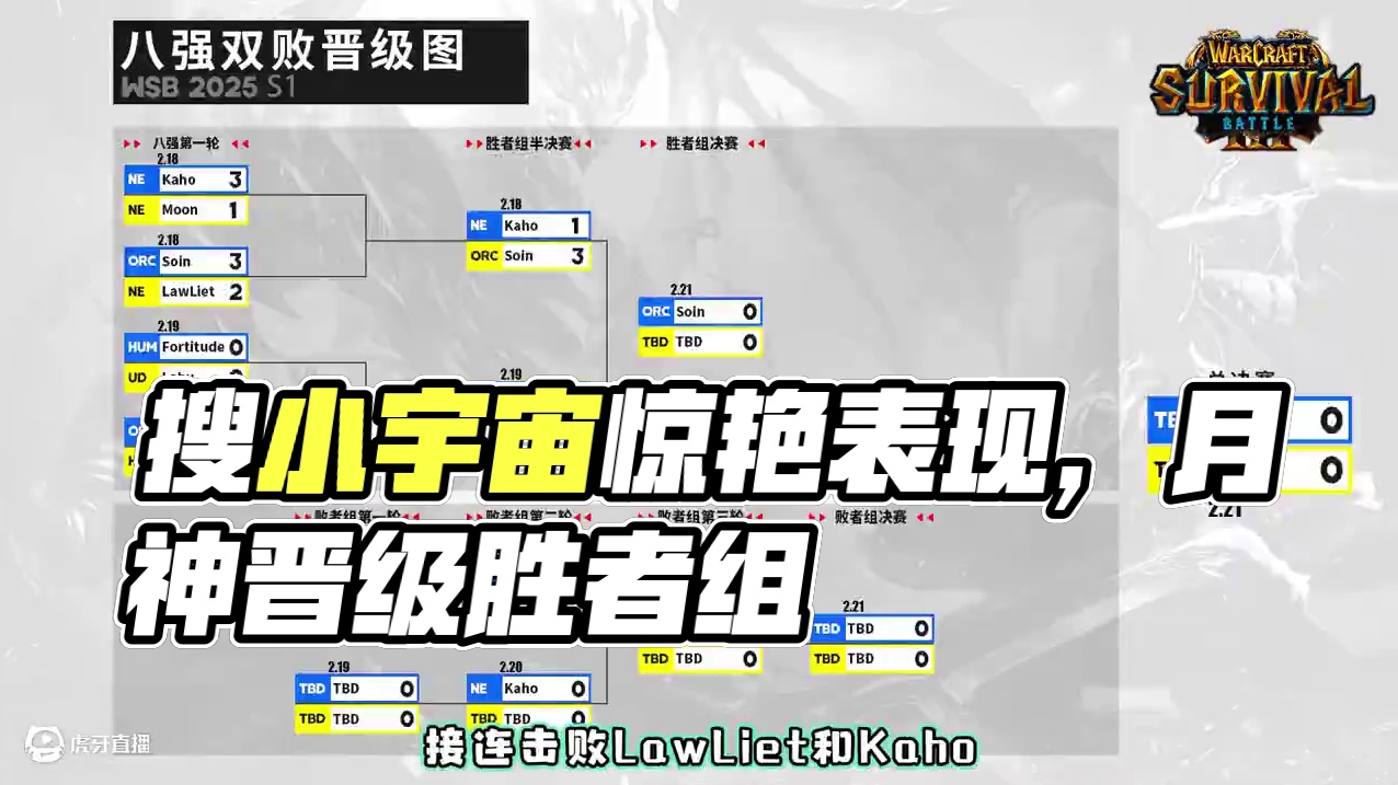 Soin闯入胜决，Lawliet止步八强！ 2月18日WSB魔兽争霸赛2025第1赛季淘汰赛第1天战