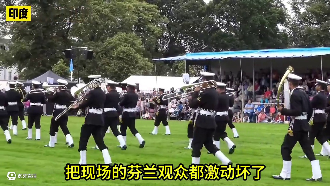 印度国宝级军乐团演奏，最后还要吹号放炮，感觉像送人上山似的！ #印度国宝级军乐团演奏 