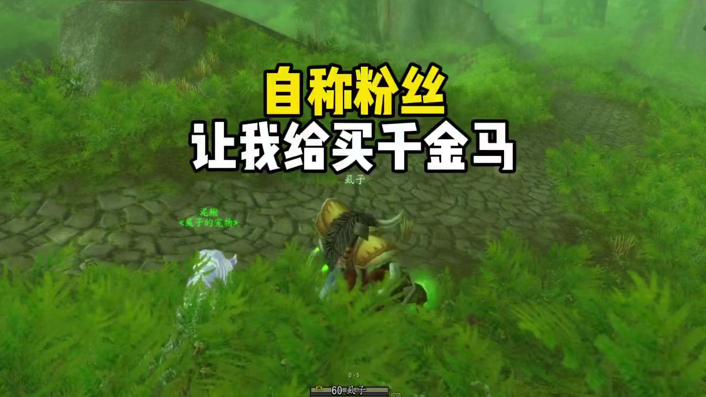 自称粉丝 让我给买千金马 #魔兽世界怀旧服 #魔兽世界