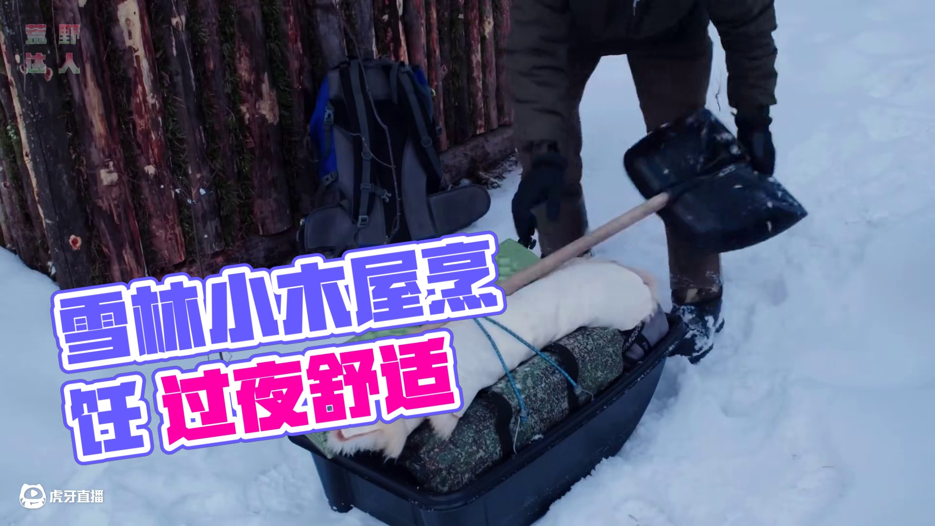 雪林中的小木屋避寒  烹饪   过夜 #野外生存 #户外生活 #冬天该有的样子 #极度舒适 #木屋