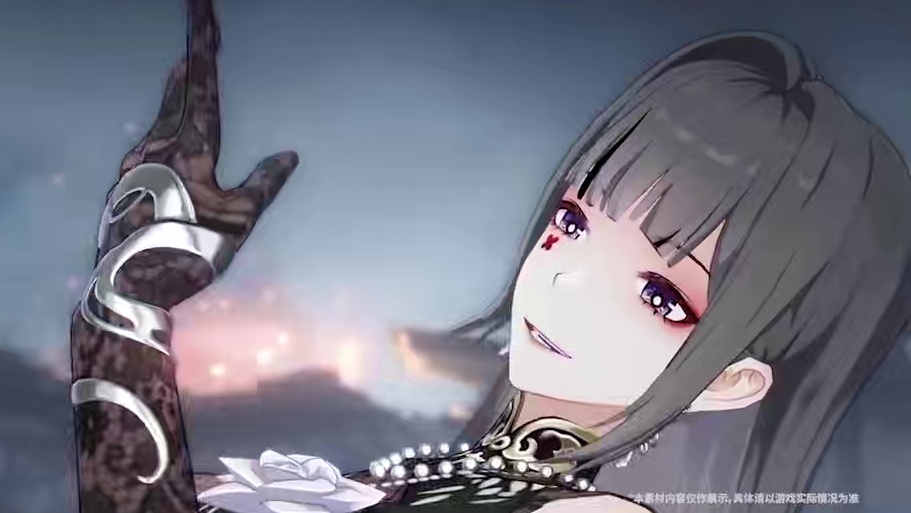 莉莉丝·谬影 全新特效涂装「妖蛊魇色」登场 #战双帕弥什 #特效涂装 目光相接的瞬间，那摄人心魄双瞳