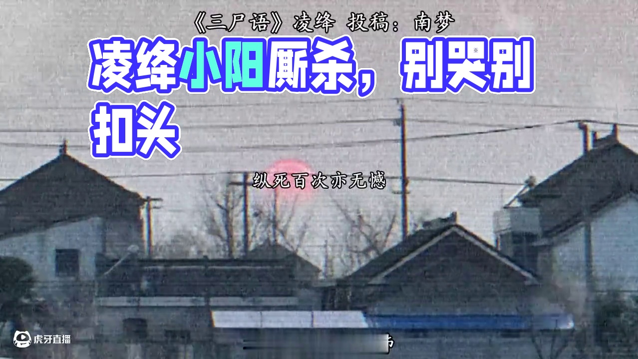 凌家不孝子凌绛恭迎先辈。 小阳，别回头，跑。此生有你洛小阳，纵死百次亦无憾。#配音#无声卡#三尸语#