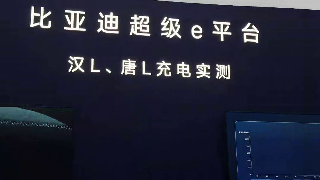 比亚迪超级e平台！一镜到底感受“兆瓦闪充”汉L充电实测！5分钟400公里！最高1000kW太快了！期