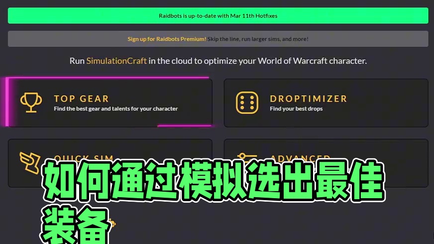 魔兽世界 如何通过模拟选出对自己提升最大的低保 #魔兽世界 #魔兽世界正式服