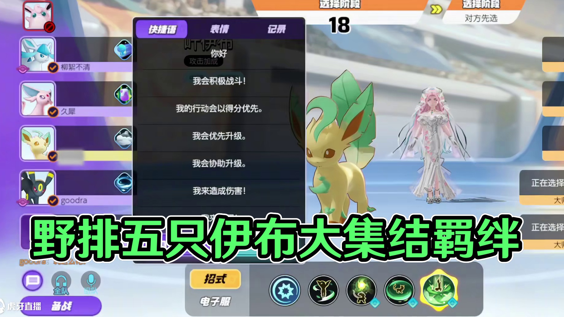 野排凑出五只伊布，这就是大集结玩家的羁绊呀！#宝可梦大集结 #宝可梦大集结创作者激励 #伊布