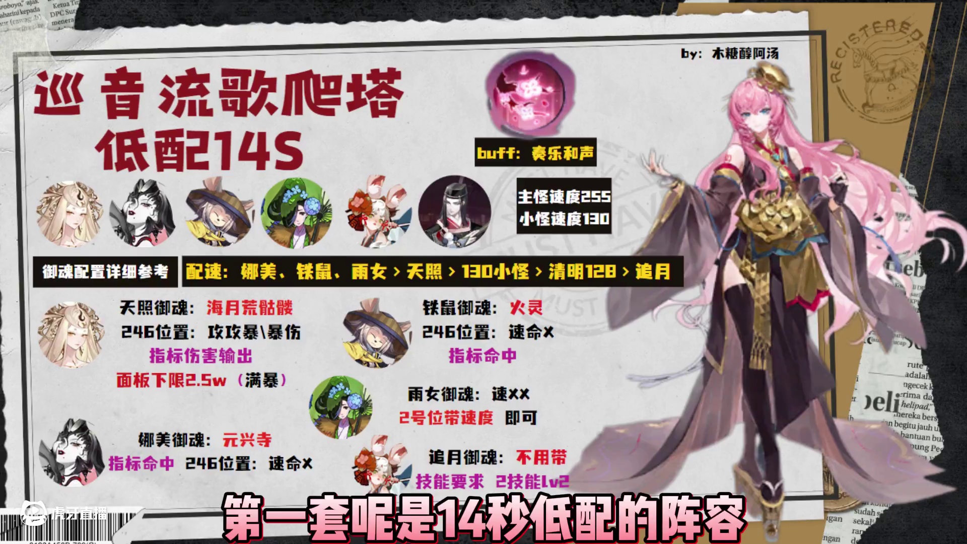 巡音联动“追音逐梦”爬塔活动2套速刷阵容推荐！ 高配7s、低配14s#阴阳师