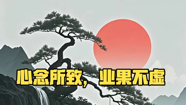 起心动念皆是因，当下所受皆是果 
心念为因，业果不虚
佛教强调“心为业本”，《法句经》云：“诸法意先