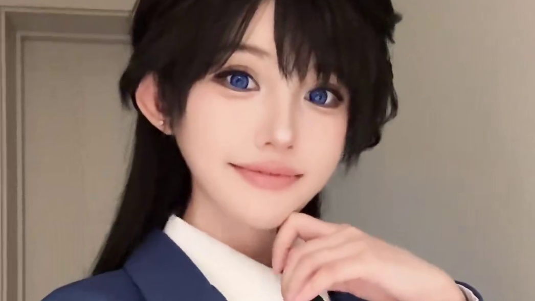 检测到新兰，自动输入_？ #变装 #新兰 #cos