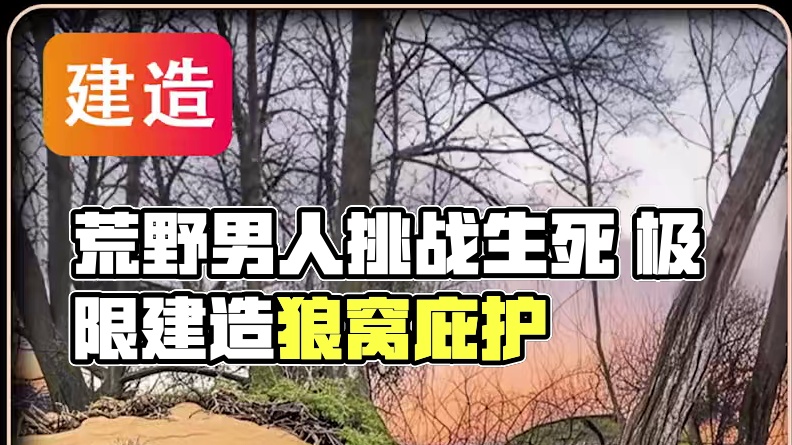 这绝对是荒野最作死的男人，怪不得外国人少是有原因的#荒野建造 #野外建造 #真实户外 #万物皆可种草