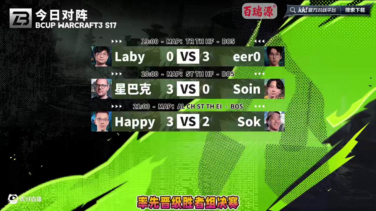Eer0，星巴克，Happy胜出！ 3月31日B-cup魔兽争霸赛第17赛季淘汰赛第4天战报！#魔兽