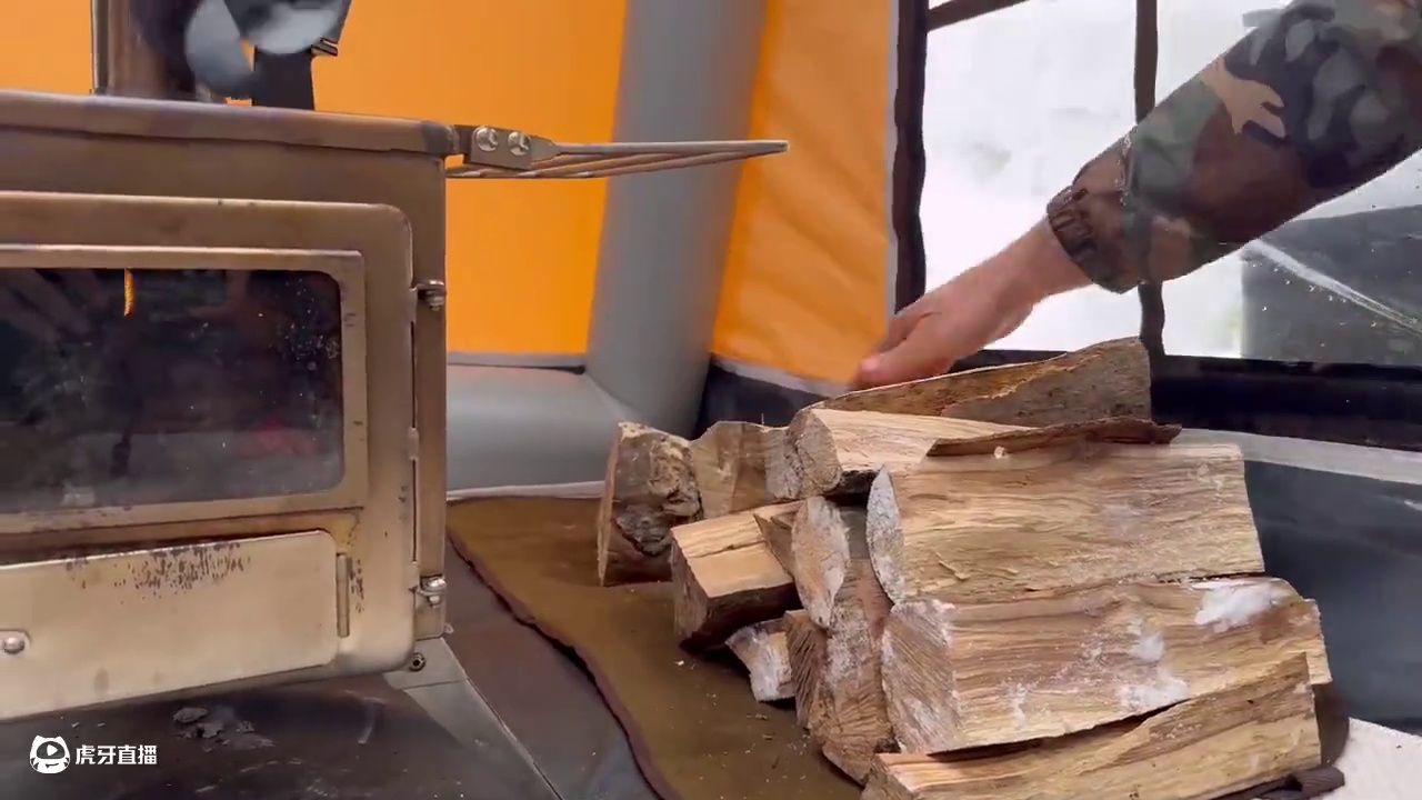 【无限露营】沉浸式雪中露营 #露营 #雪中露营