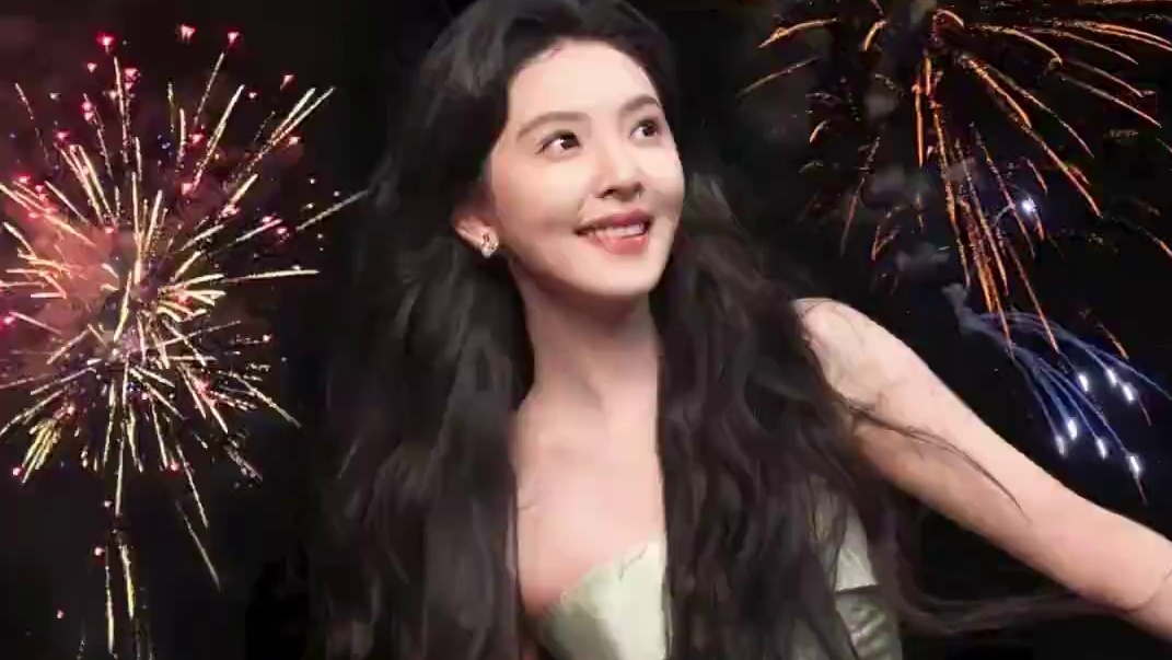 #章若楠烟花夜拍的神  本喵宣布，拍烟花就是章若楠的统治区！ #章若楠