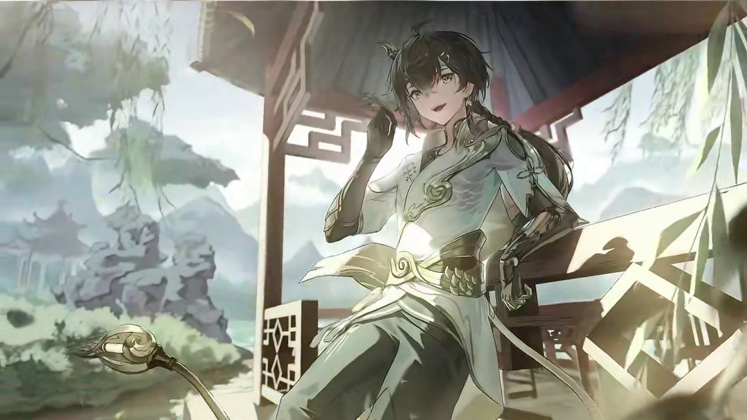 #战双帕弥什 ◆常羽 启动日快乐◆
晨光熹微，垂柳沐风，少年一边跑过庭廊，一边对身后的人回头招手。
