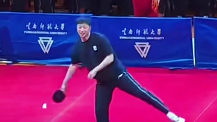 龙队和许昕对打，两人秀各种球技，太会整活了