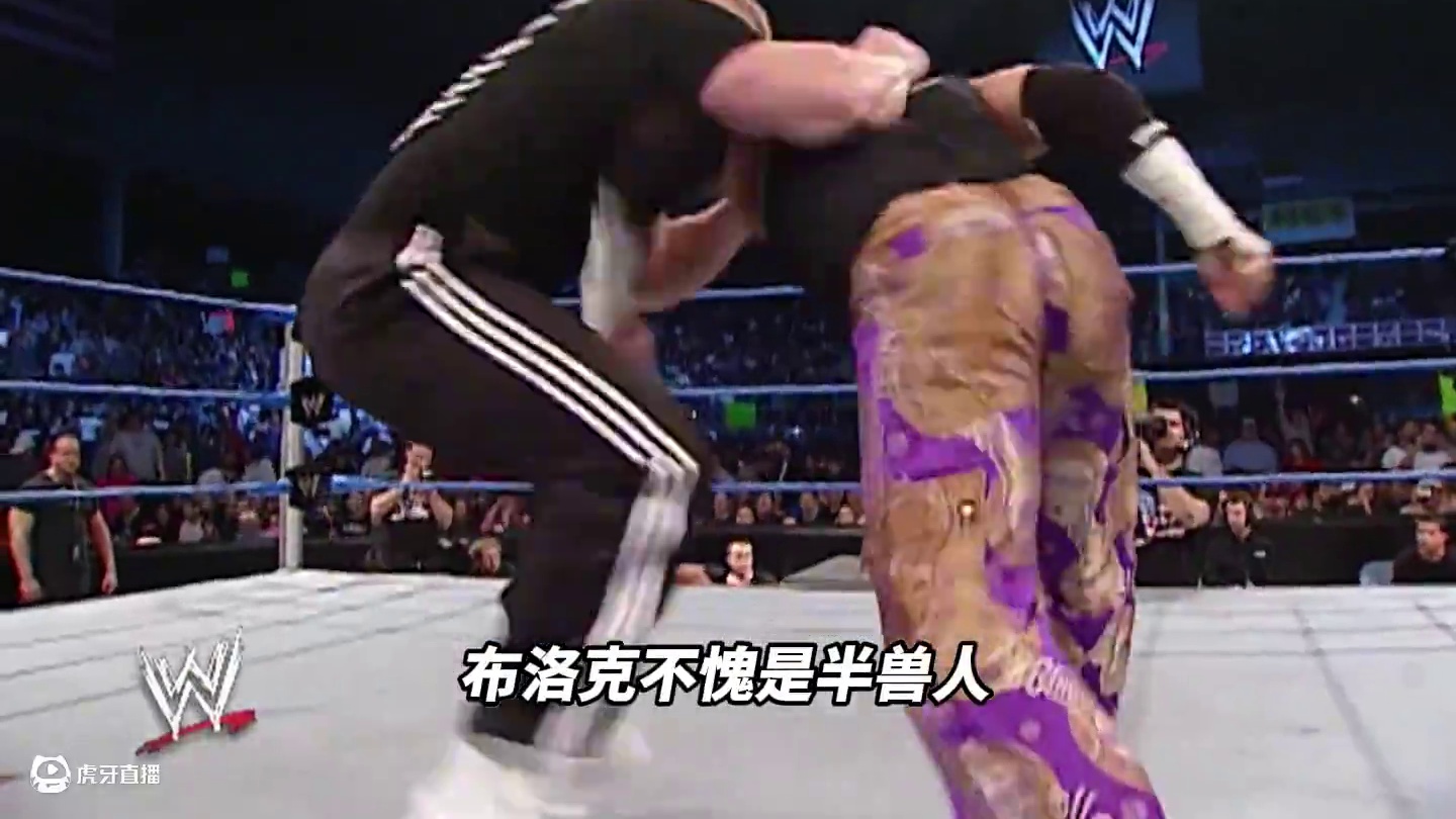 布洛克恐怖如斯，马特哈迪偷袭后应战，被打得后悔莫及 #布洛克莱斯纳 #马特哈迪 #wwe