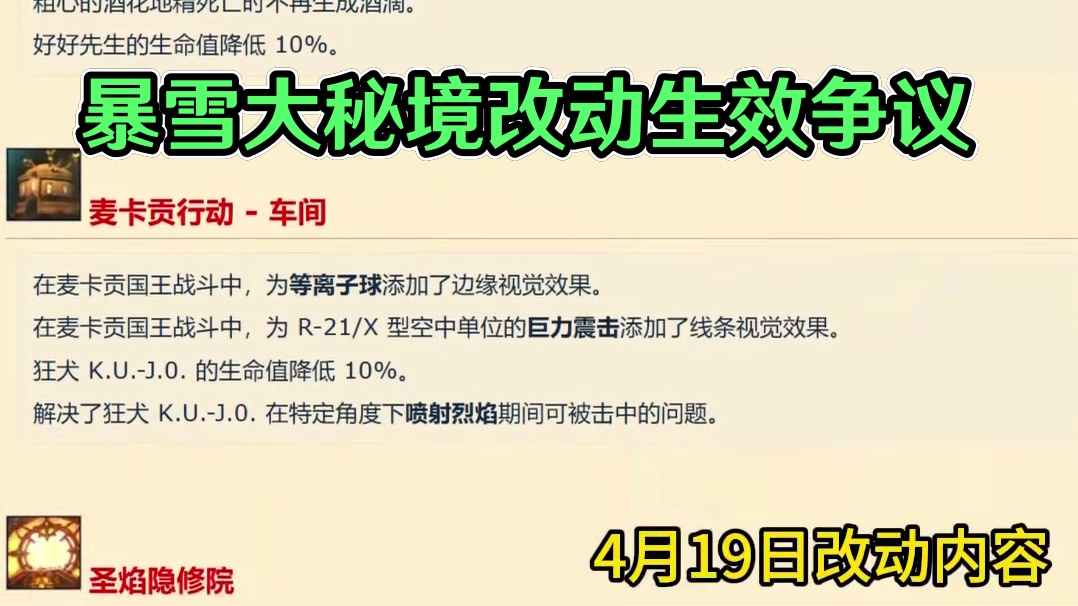 刚刚暴雪又发布大秘境改动 是又改动还是生效？ #魔兽世界 #魔兽世界怀旧服 #魔兽世界正式服