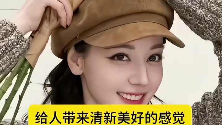 迪丽热巴戴着贝雷帽的样子既精致又充满活力