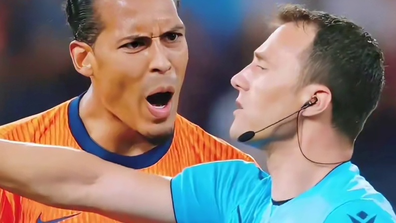 范迪克炮轰裁判，主裁赛后第一时间逃走