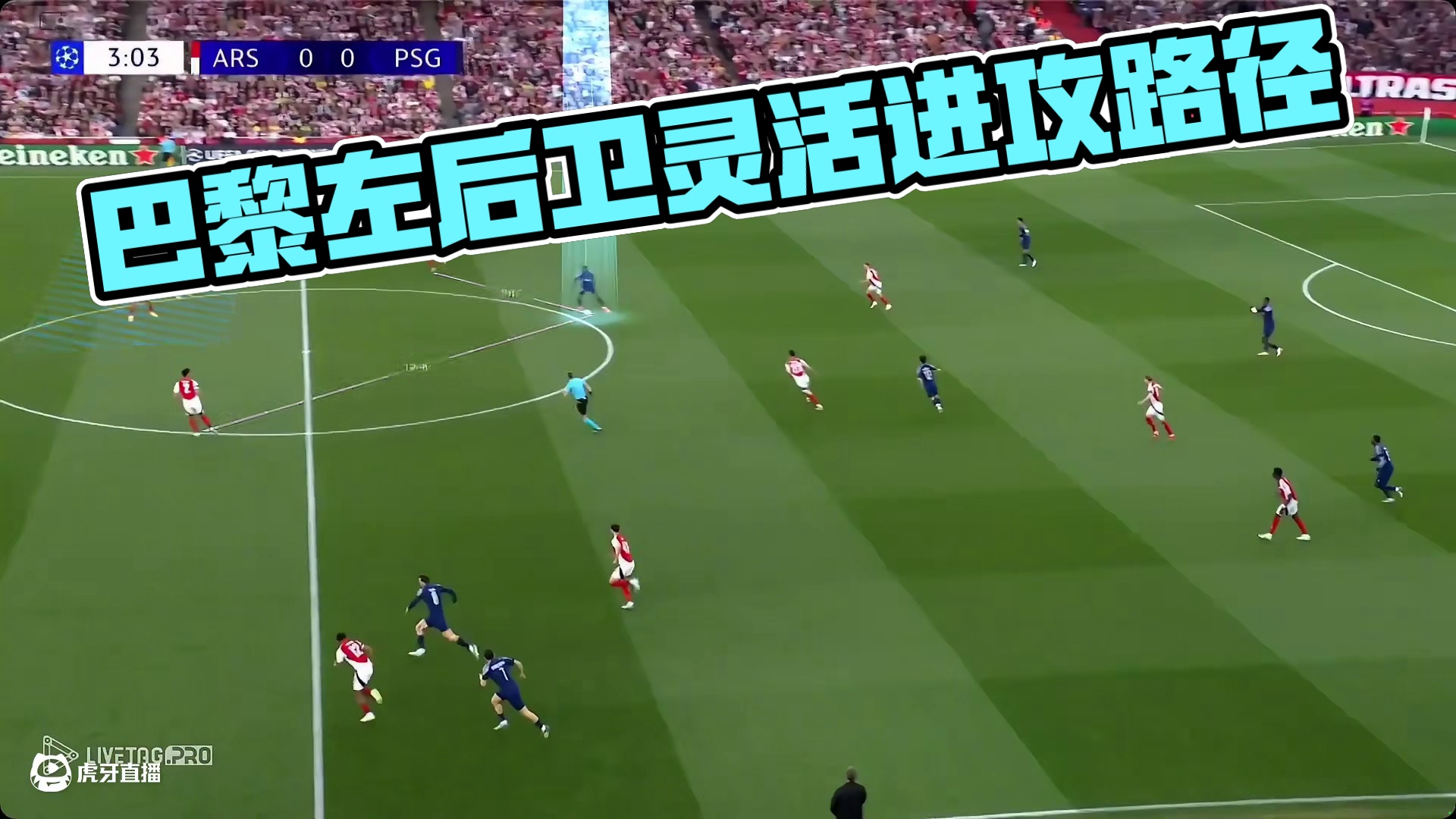 补发：巴黎左后卫的“第三条路线” #巴黎圣日耳曼 #阿森纳 #迈嘉奇战术笔记