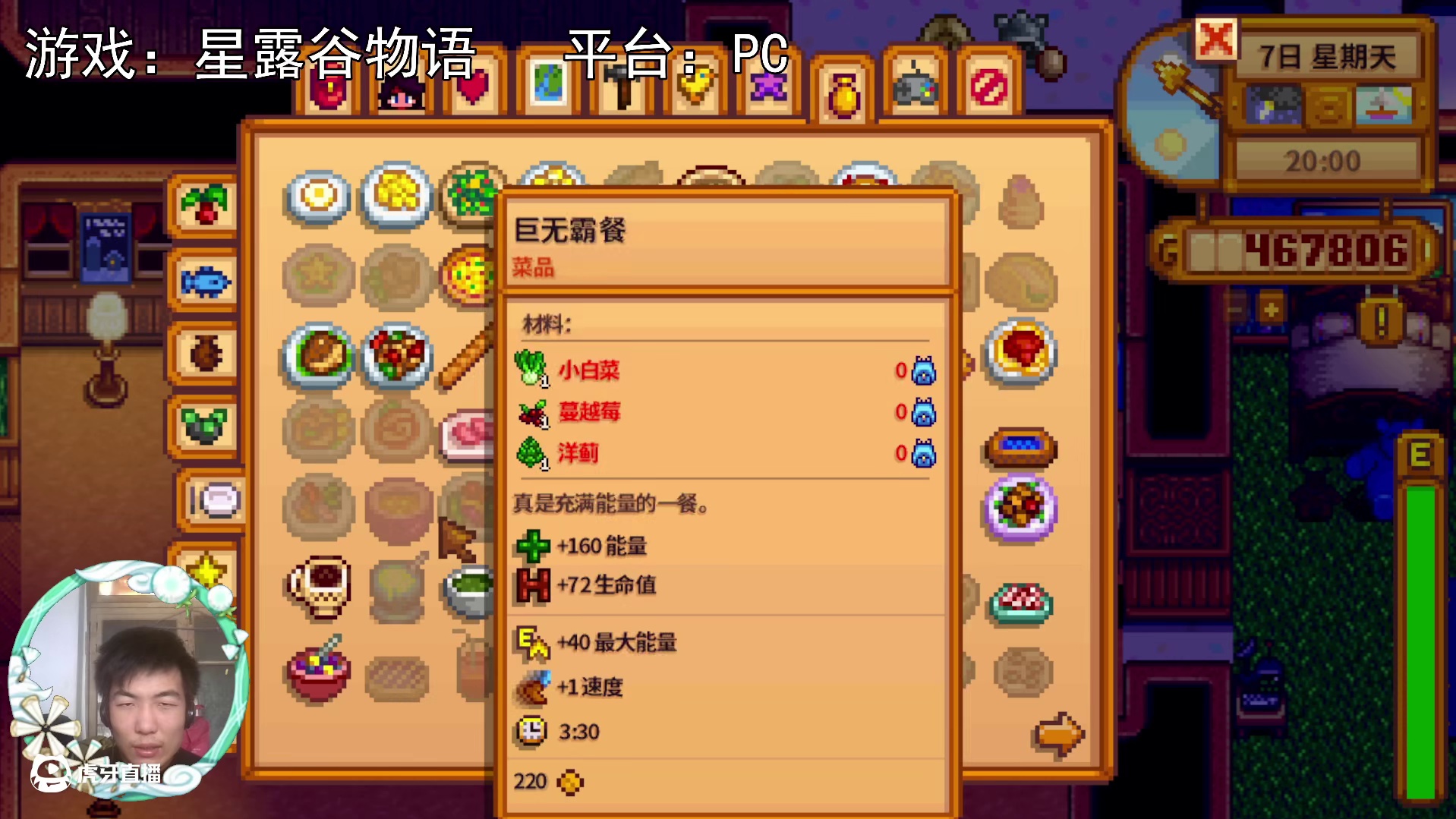 【星露谷物语】做了几天的菜，还差一半呢！